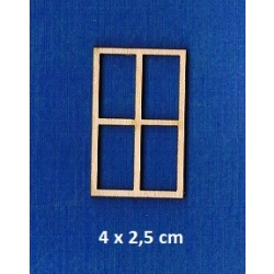SKLEJKA #3mm Okno 4x2,5cm, okienko, rama okna , prosta 4x2,5cm (nr1) / 0111